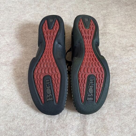 Born black leather Mary Jane comfort shoes womens 9 adjustable strap classic - Picture 6 of 9